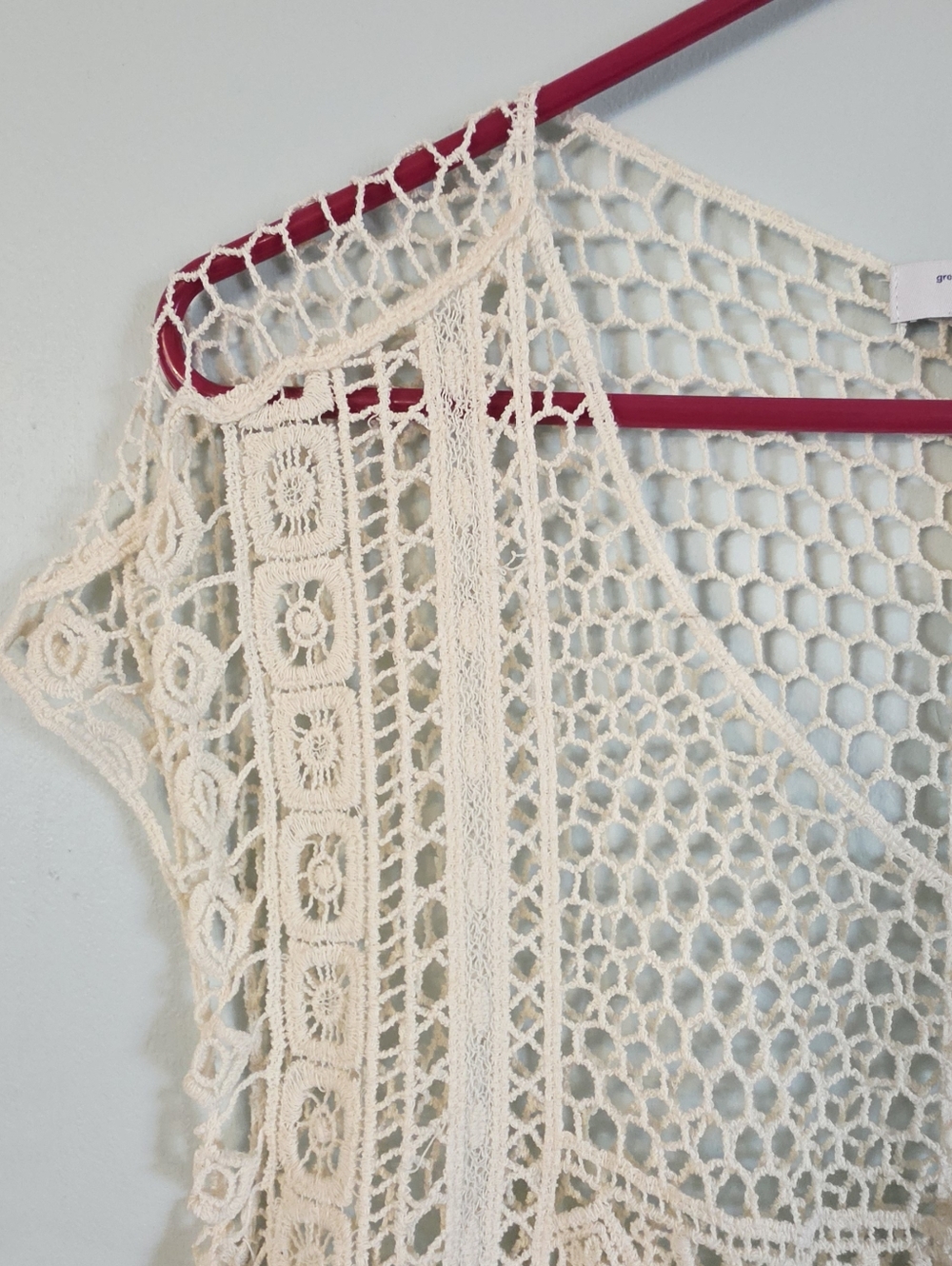 Indigo Crochet Fringe Tunic - Picture 3 of 6